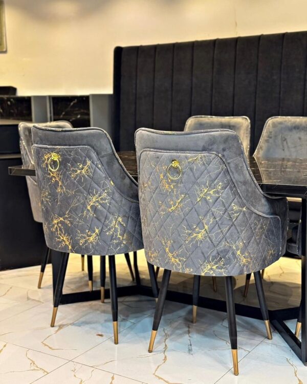 Grey & Black Dining Table - Image 9