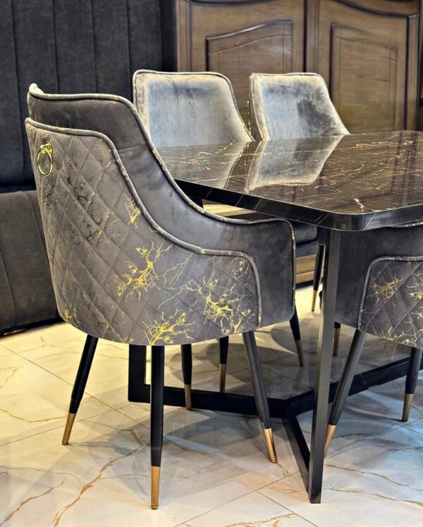 Grey & Black Dining Table - Image 7