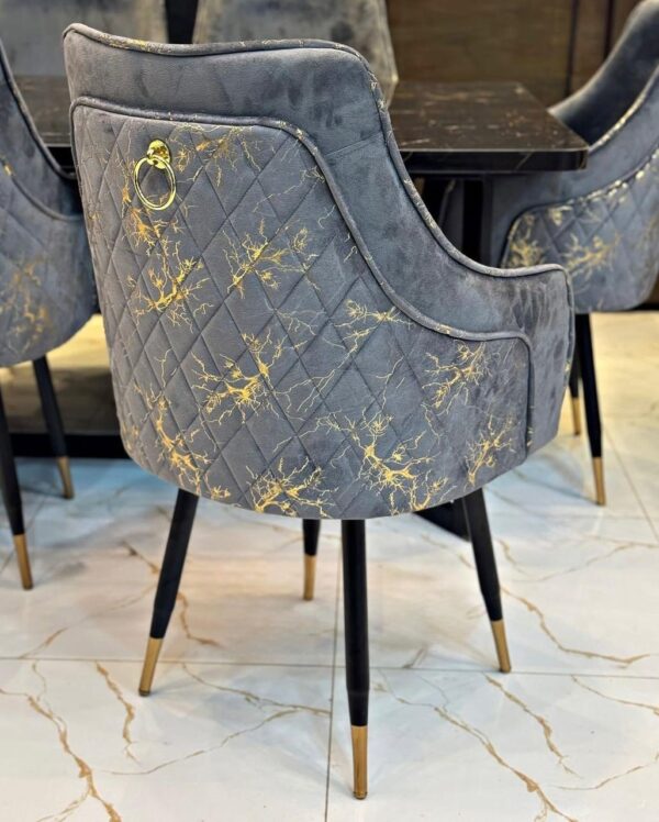 Grey & Black Dining Table - Image 6