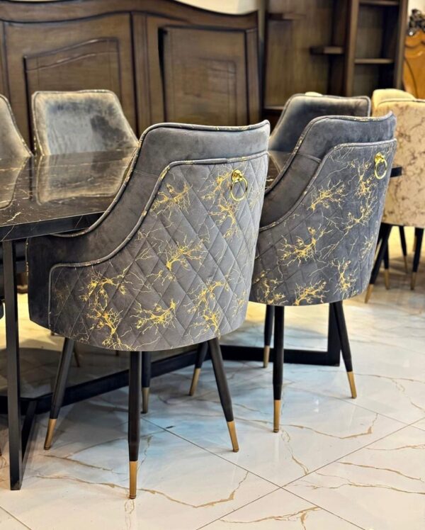 Grey & Black Dining Table - Image 4