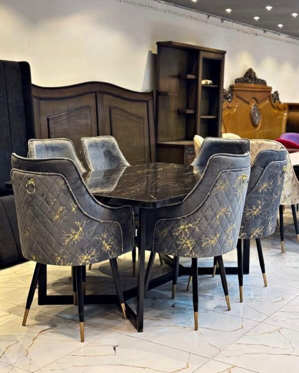 Grey & Black Dining Table - Image 10